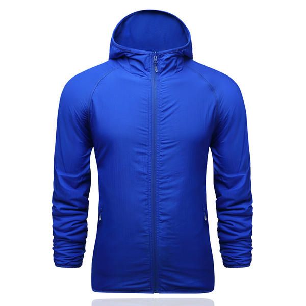 Hombre Casual Outdooors Deporte Senderismo Chaqueta Con Capucha Abrigo De Doble Cara Cortavientos 5 Colores