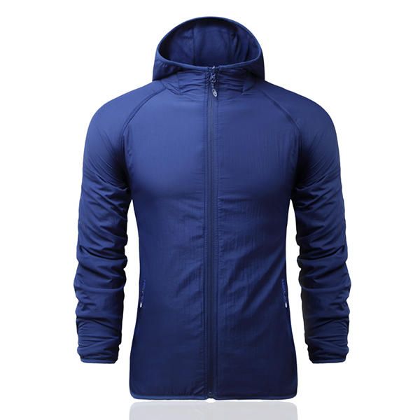 Hombre Casual Outdooors Deporte Senderismo Chaqueta Con Capucha Abrigo De Doble Cara Cortavientos 5 Colores