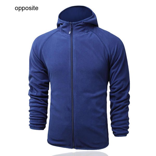 Hombre Casual Outdooors Deporte Senderismo Chaqueta Con Capucha Abrigo De Doble Cara Cortavientos 5 Colores