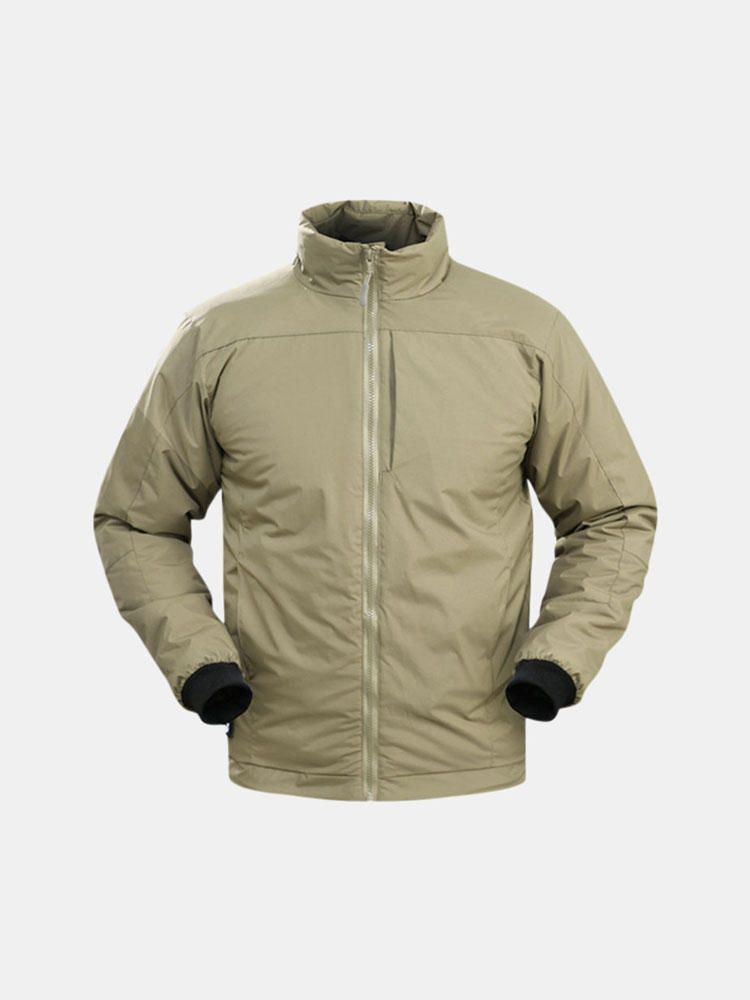 Hombre Outdooors Tactical Military Grueso Impermeable Invierno Stand Collar Chaqueta Casual Ski Coat