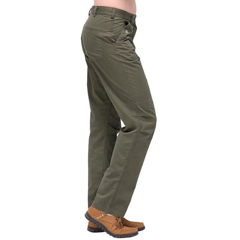 Pantalones De Algodón 100% Transpirables Al Aire Libre Para Hombre Pantalones Con Cremallera Y Cómodos Pantalones Casuales Con Múltiples Bolsillos