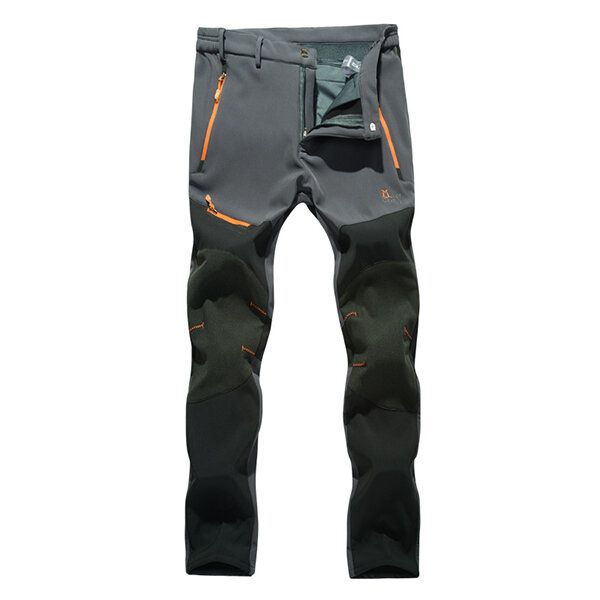 Pantalones De Asalto Para Hombre De Deportes Al Aire Libre Pantalones De Senderismo De Escalada Transpirables Impermeables Cálidos De Felpa