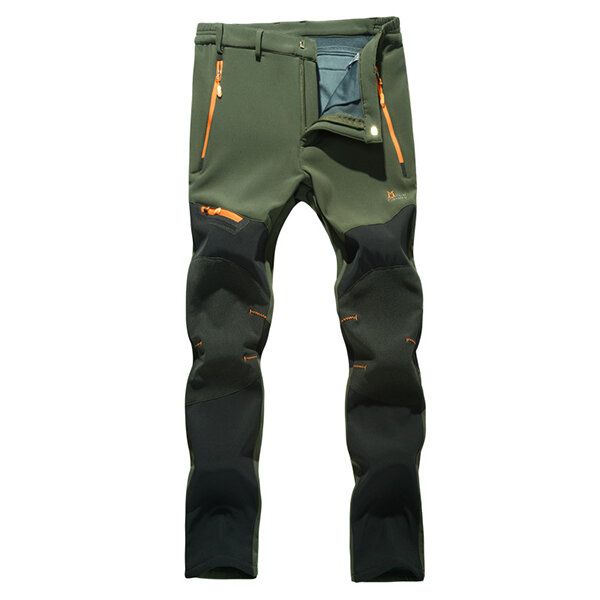 Pantalones De Asalto Para Hombre De Deportes Al Aire Libre Pantalones De Senderismo De Escalada Transpirables Impermeables Cálidos De Felpa