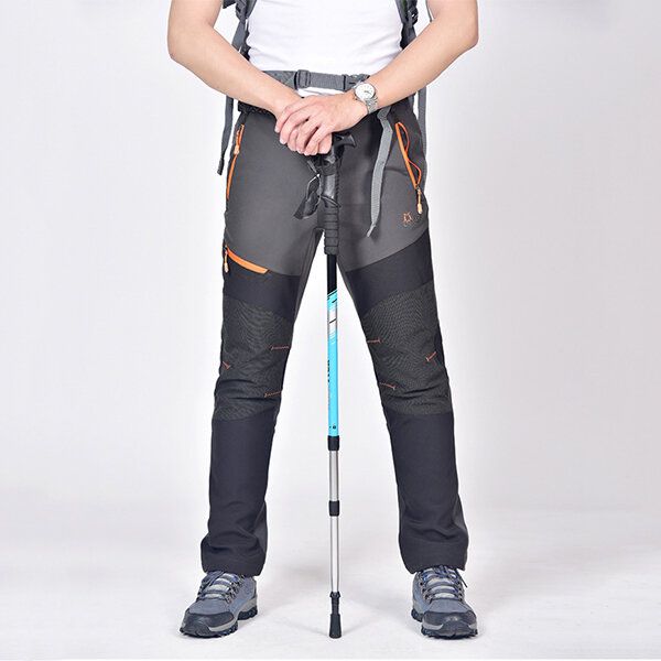 Pantalones De Asalto Para Hombre De Deportes Al Aire Libre Pantalones De Senderismo De Escalada Transpirables Impermeables Cálidos De Felpa