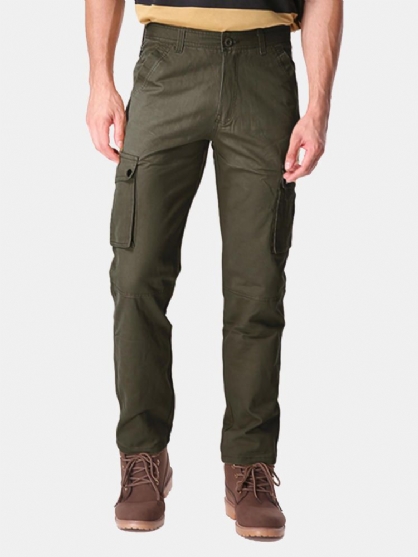 Pantalones De Carga Multibolsillos De Gran Tamaño 30-48 Pantalones De Algodón Casuales Del Ejército Al Aire Libre Para Hombre De Moda