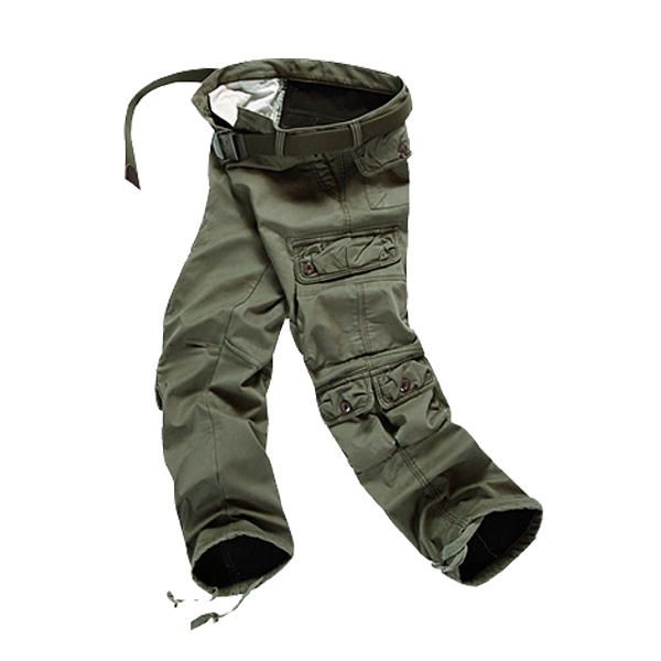 Pantalones Cargo De Algodón Con Forro Polar Con Múltiples Bolsillos Al Aire Libre Gruesos Para Hombre