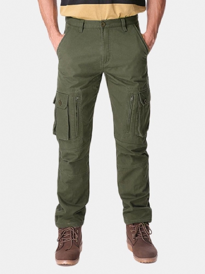 Pantalones Cargo De Lana Polar De Invierno Sueltos Gruesos Para Hombre