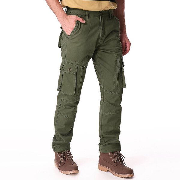 Pantalones Cargo De Lana Polar De Invierno Sueltos Gruesos Para Hombre