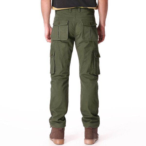 Pantalones Cargo De Lana Polar De Invierno Sueltos Gruesos Para Hombre