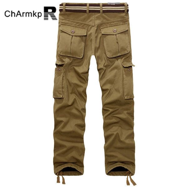 Pantalones Cargo De Lana Polar De Invierno Sueltos Gruesos Para Hombre