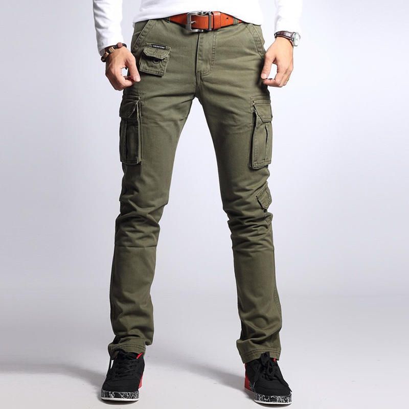 Pantalones Cargo De Moda Para Hombres Pantalones Multibolsillos Para Exteriores