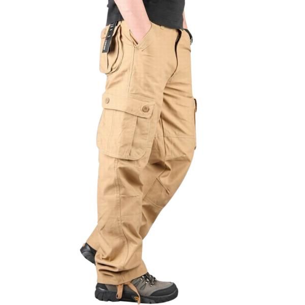 Pantalones Cargo De Ocio Al Aire Libre Para Hombre Pantalones De Pierna Recta Con Bolsillos Extra Grandes