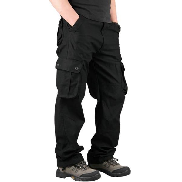 Pantalones Cargo De Ocio Al Aire Libre Para Hombre Pantalones De Pierna Recta Con Bolsillos Extra Grandes