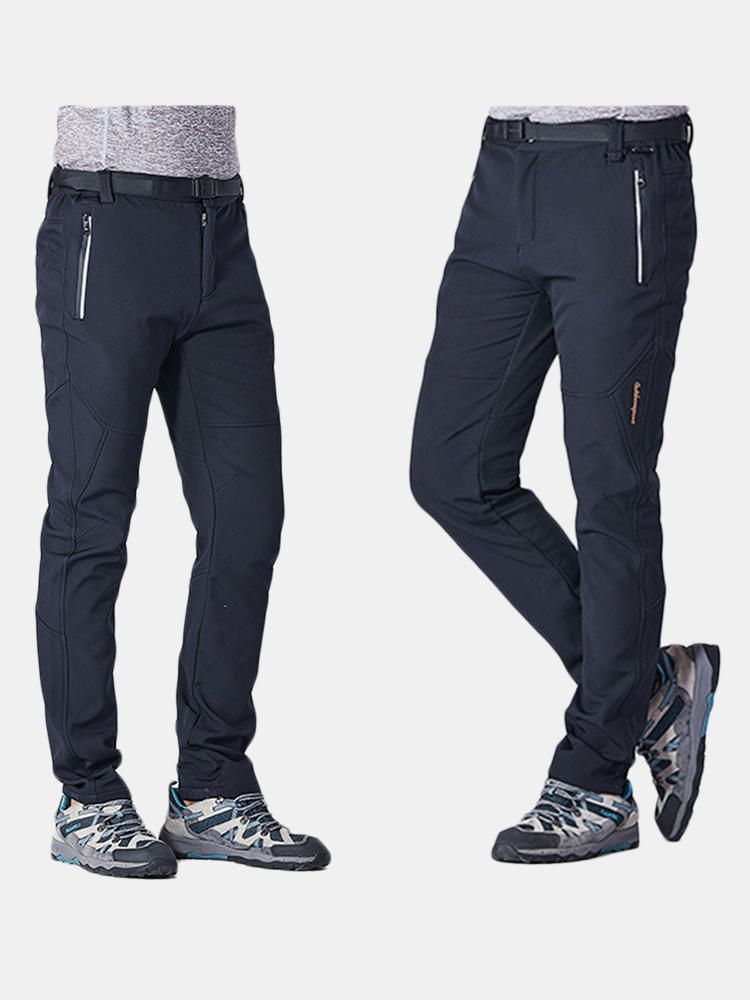 Pantalones Casuales Gruesos Impermeables Al Aire Libre De Invierno Para Hombre