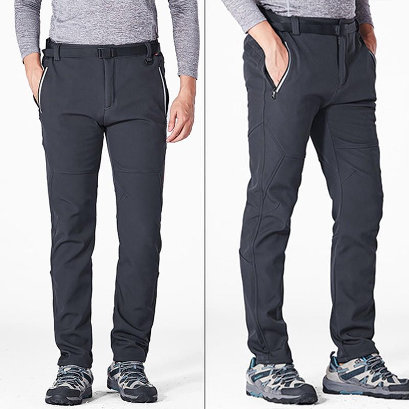 Pantalones Casuales Gruesos Impermeables Al Aire Libre De Invierno Para Hombre