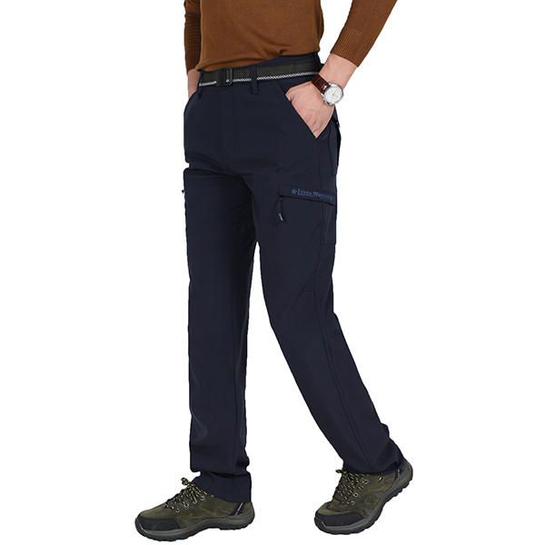 Pantalones Casuales De Secado Rápido Al Aire Libre Pantalones Sueltos Con Múltiples Bolsillos De Cintura Alta Para Hombres