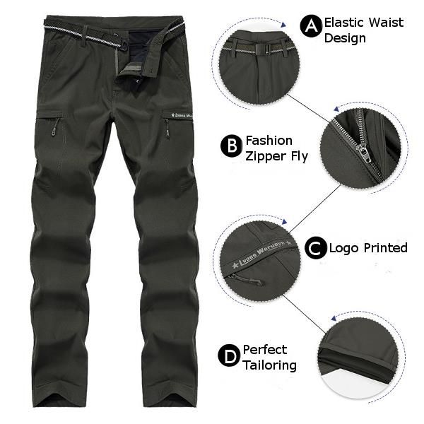 Pantalones Casuales De Secado Rápido Al Aire Libre Pantalones Sueltos Con Múltiples Bolsillos De Cintura Alta Para Hombres