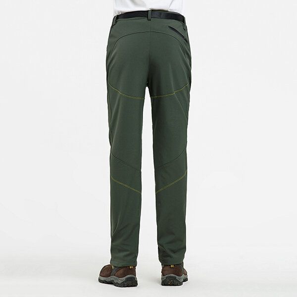 Pantalones De Concha Blanda Repelentes Al Agua Al Aire Libre Otoño Invierno Pantalones De Escalada Deportiva Con Forro Polar Cálido Para Hombres