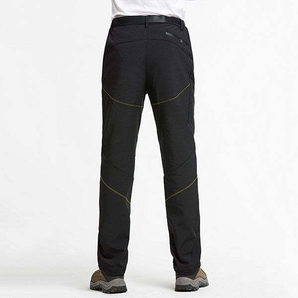 Pantalones De Concha Blanda Repelentes Al Agua Al Aire Libre Otoño Invierno Pantalones De Escalada Deportiva Con Forro Polar Cálido Para Hombres