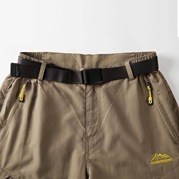 Pantalones Deportivos Elásticos Desmontables Repelentes Al Agua Para Hombre