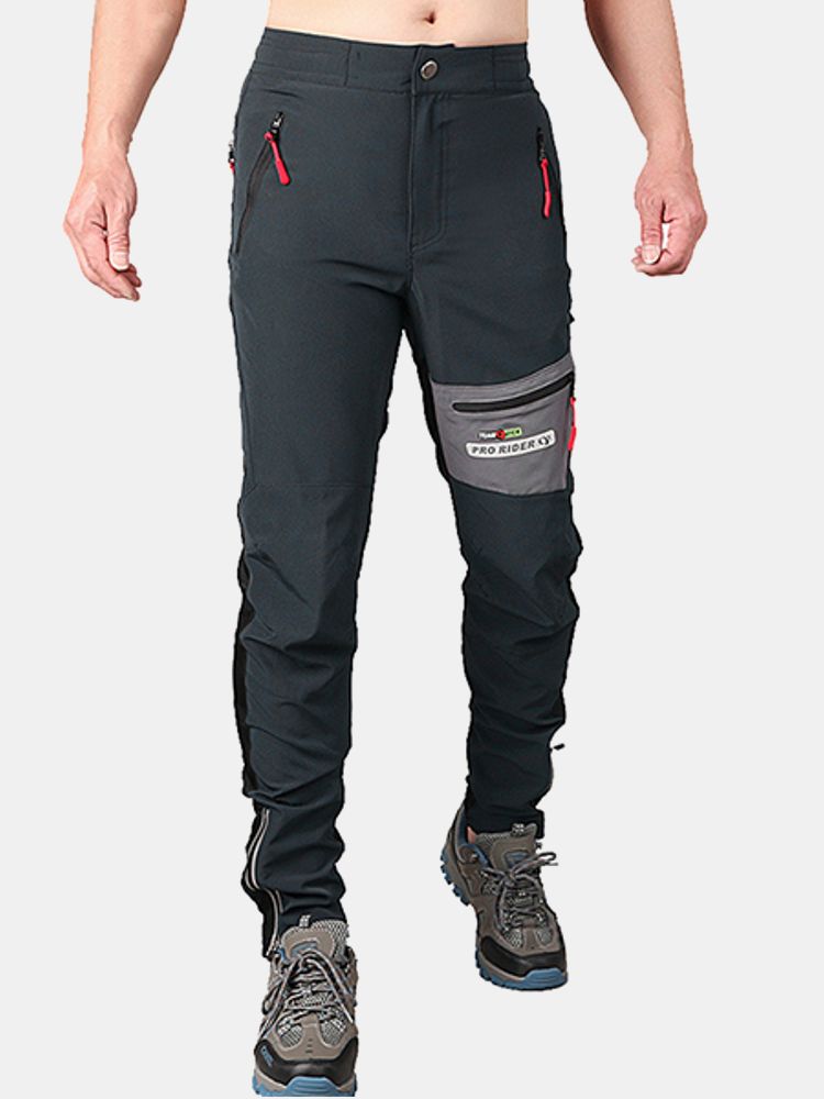 Pantalones Deportivos De Secado Rápido De Alta Elasticidad Para Hombre Al Aire Libre Pantalones De Escalada Ajustados Transpirables Impermeables