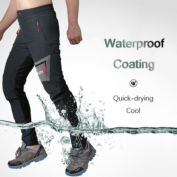 Pantalones Deportivos De Secado Rápido De Alta Elasticidad Para Hombre Al Aire Libre Pantalones De Escalada Ajustados Transpirables Impermeables