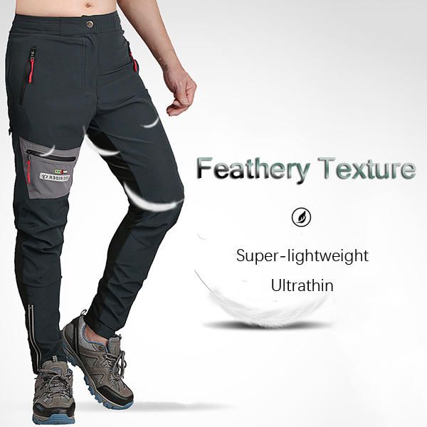 Pantalones Deportivos De Secado Rápido De Alta Elasticidad Para Hombre Al Aire Libre Pantalones De Escalada Ajustados Transpirables Impermeables