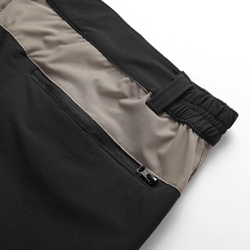 Pantalones Rectos De Bolsillo Con Cremallera Elásticos A Prueba De Viento Al Aire Libre Para Hombre