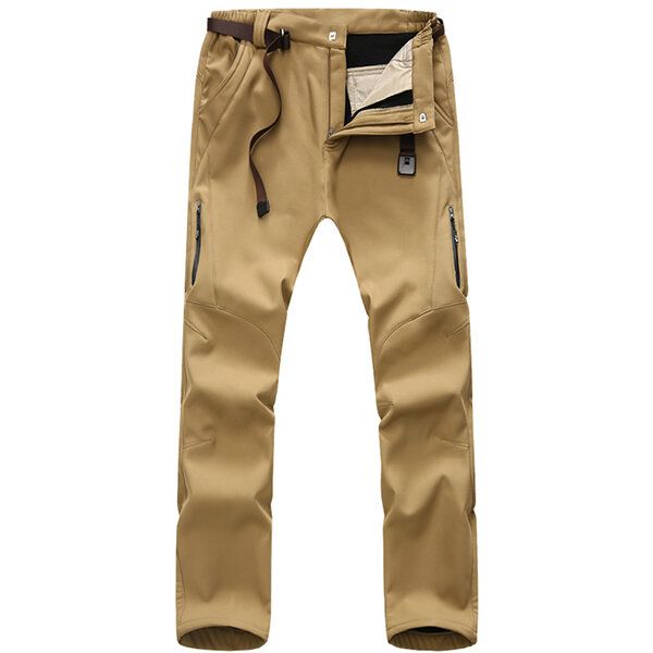 Pantalones De Secado Rápido Cálidos De Lana Gruesa Para Hombre Al Aire Libre Pantalones Deportivos Impermeables A Prueba De Viento