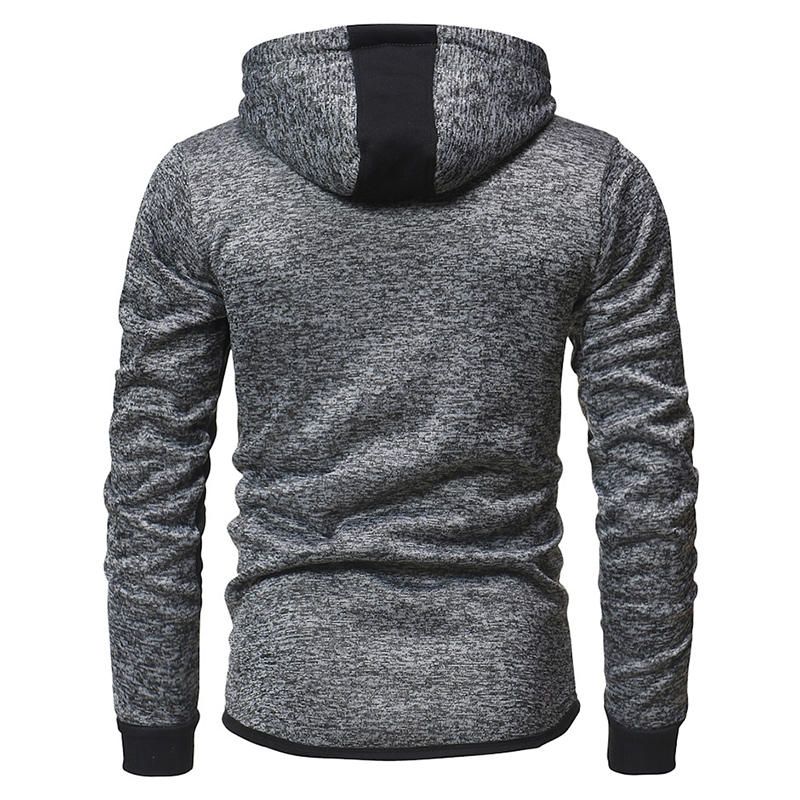 Sudadera Informal Con Capucha Y Decoración De Cremallera A La Moda Para Hombre