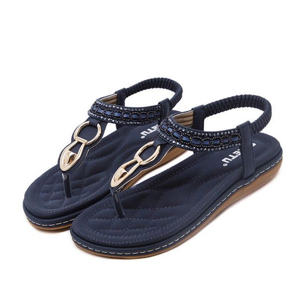 Chanclas Planas De Playa Al Aire Libre Sandalias Informales Para Mujer Zapatos