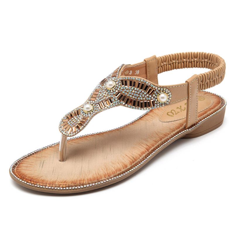 Chanclas De Playa Para Mujer Bohemia Sandalias Casuales