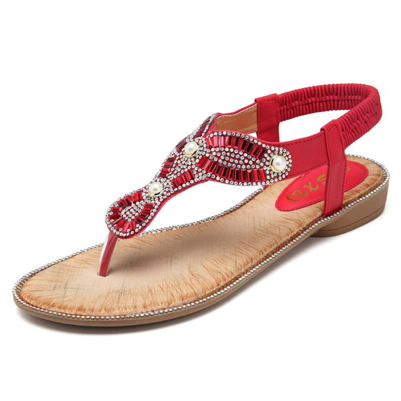 Chanclas De Playa Para Mujer Bohemia Sandalias Casuales