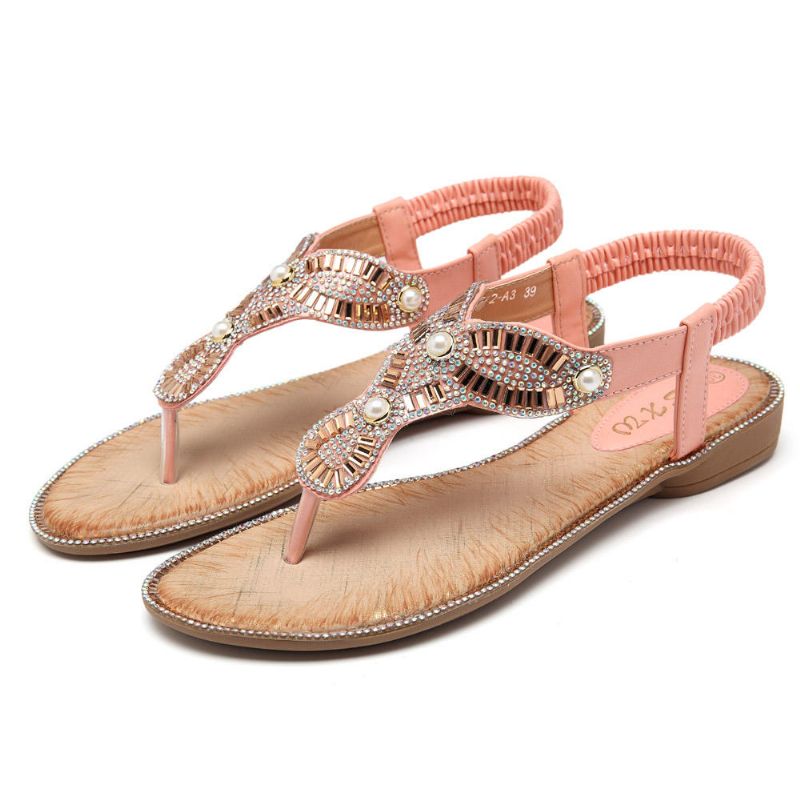 Chanclas De Playa Para Mujer Bohemia Sandalias Casuales