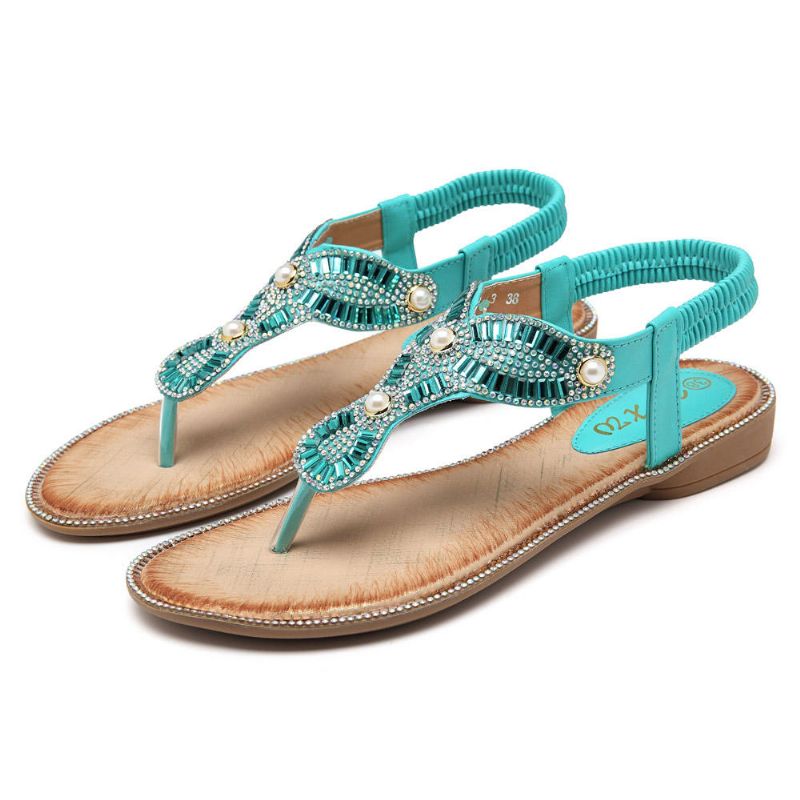 Chanclas De Playa Para Mujer Bohemia Sandalias Casuales