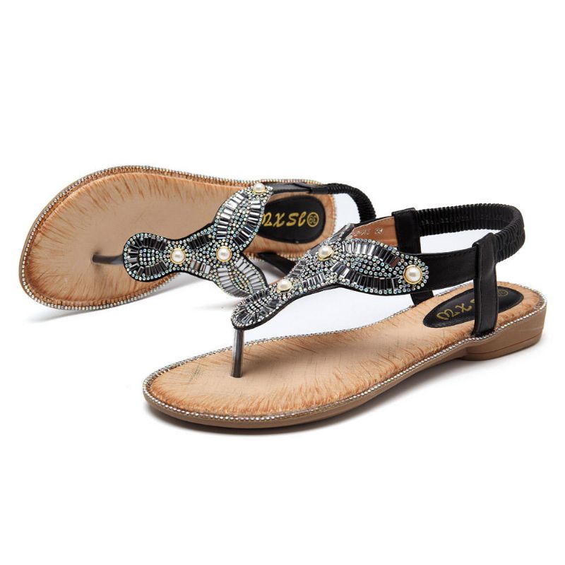 Chanclas De Playa Para Mujer Bohemia Sandalias Casuales