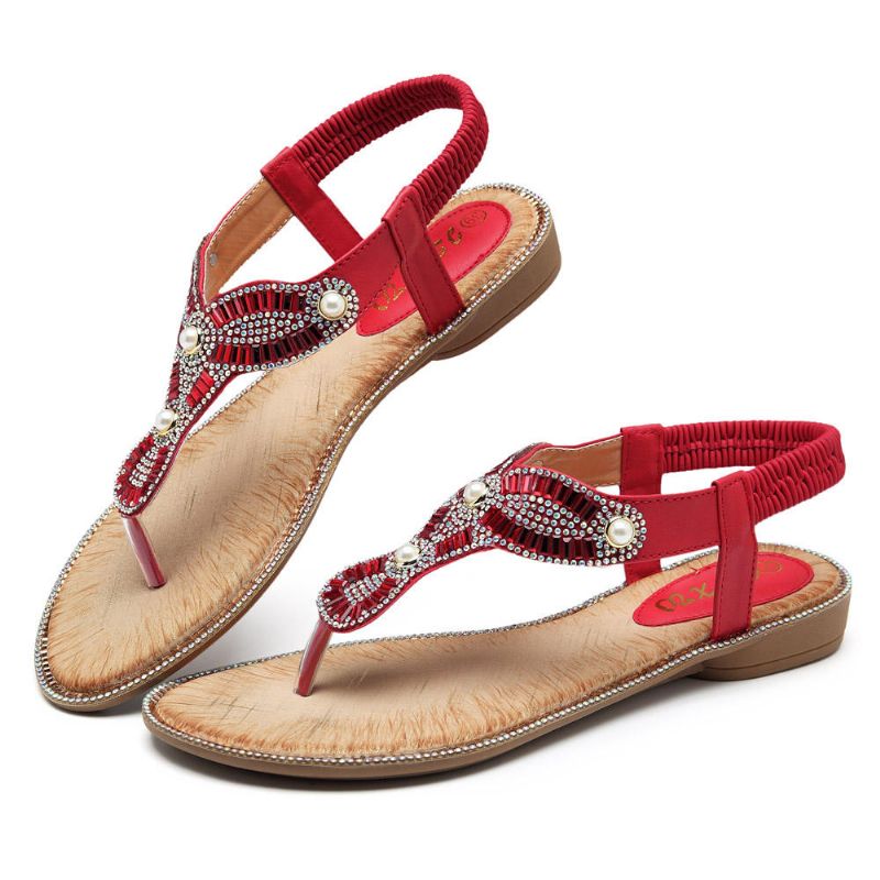 Chanclas De Playa Para Mujer Bohemia Sandalias Casuales