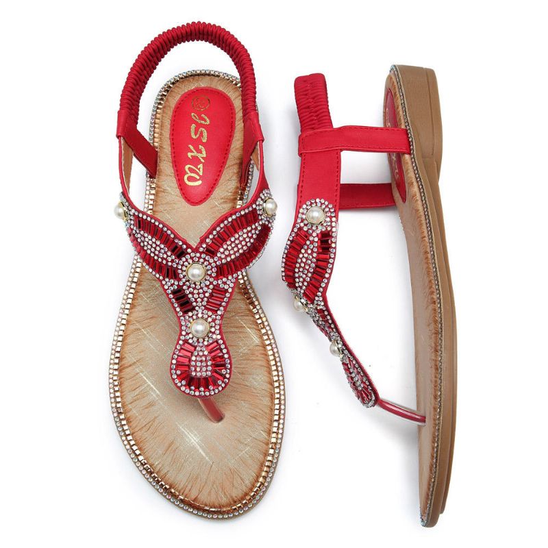 Chanclas De Playa Para Mujer Bohemia Sandalias Casuales