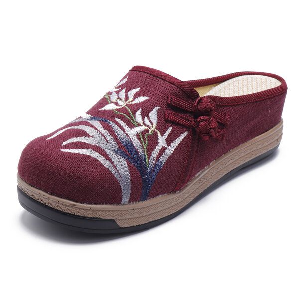 Folkways Bordado Causal Zapatos Mujer Sandalias