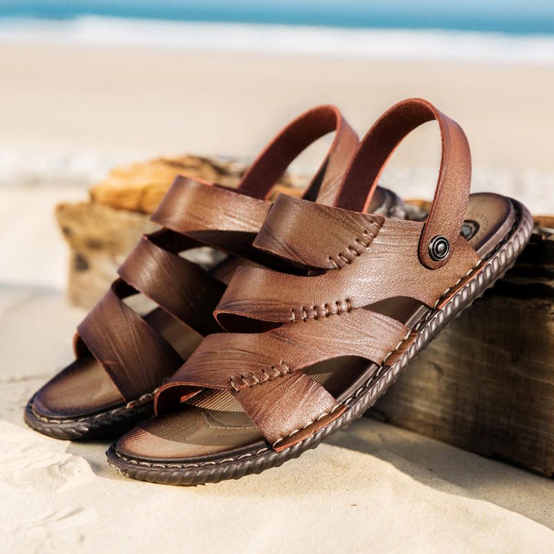 Hombres Hollow Out Casual Daily Sandals Zapatos De Playa