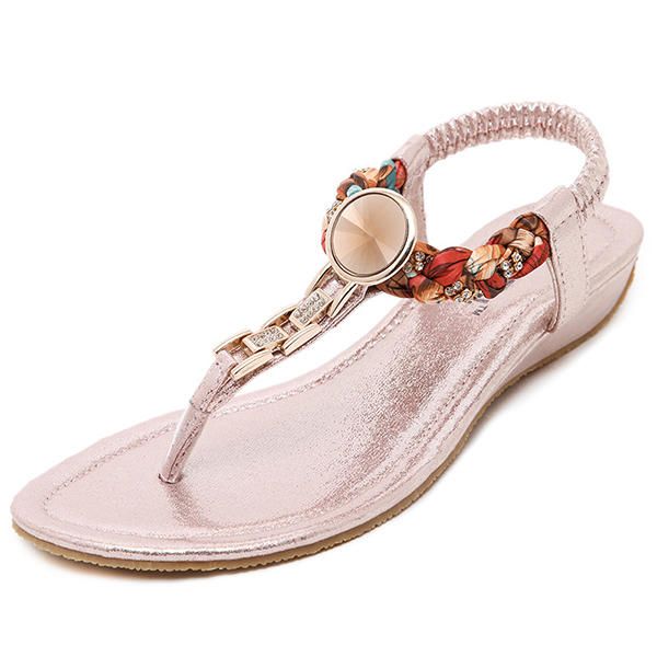 Mujeres Verano Plano Suave Casual Playa Bohemio Cómodo Sandalias Zapatos