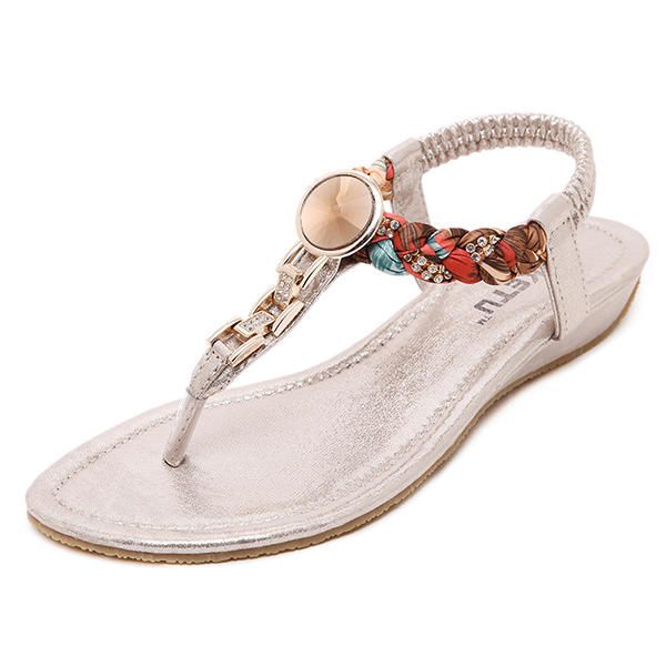 Mujeres Verano Plano Suave Casual Playa Bohemio Cómodo Sandalias Zapatos