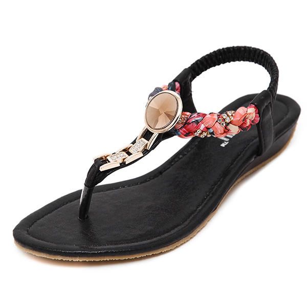 Mujeres Verano Plano Suave Casual Playa Bohemio Cómodo Sandalias Zapatos