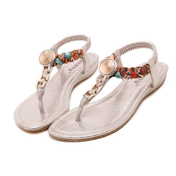 Mujeres Verano Plano Suave Casual Playa Bohemio Cómodo Sandalias Zapatos