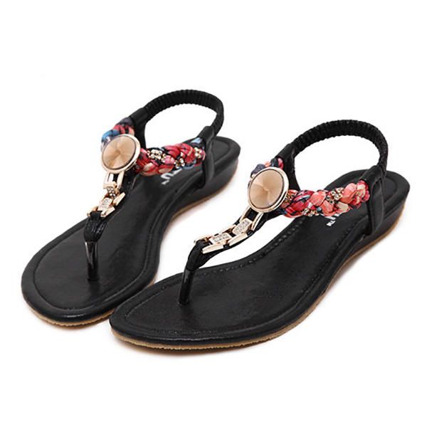 Mujeres Verano Plano Suave Casual Playa Bohemio Cómodo Sandalias Zapatos