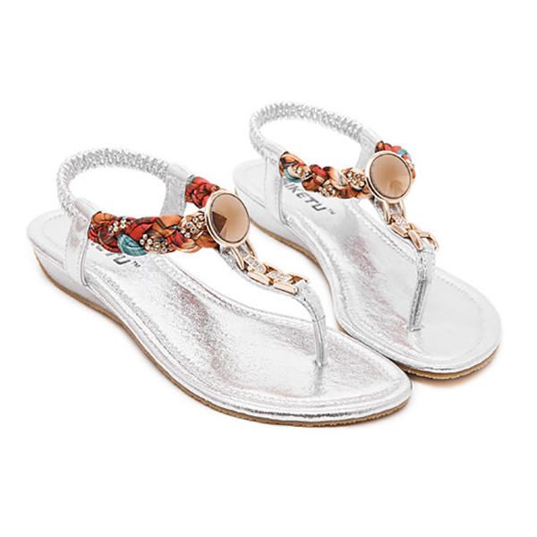 Mujeres Verano Plano Suave Casual Playa Bohemio Cómodo Sandalias Zapatos