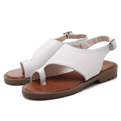 Sandalias Casuales De Mujer Con Hebilla Ajustable