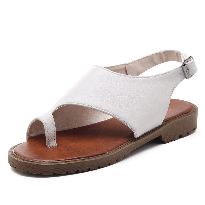 Sandalias Casuales De Mujer Con Hebilla Ajustable