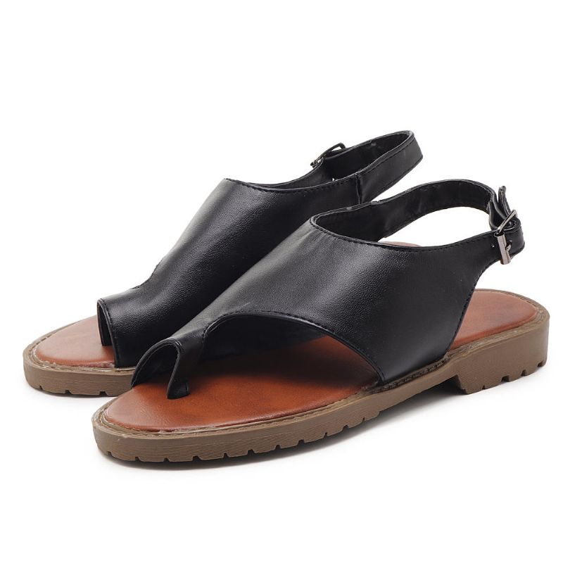 Sandalias Casuales De Mujer Con Hebilla Ajustable