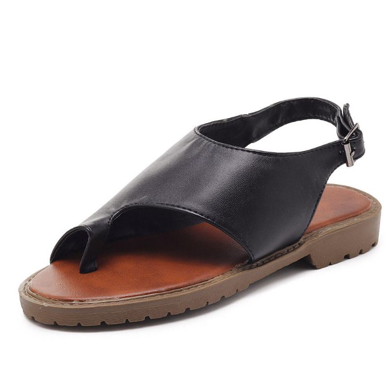 Sandalias Casuales De Mujer Con Hebilla Ajustable